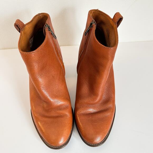 Madewell Billie Leather Ankle Bootie Tan Size 7 - Picture 2 of 6